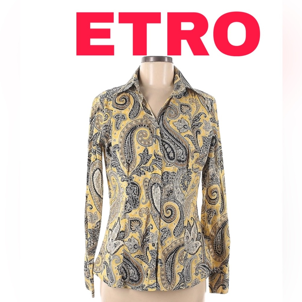Authentic ETRO Size 44 (IT) Long Sleeve Button-Down Shirt